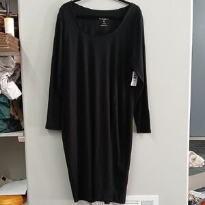 Nwt Super Soft By Torrid  Black Long Sleeve Ribbed Dress Size 2X